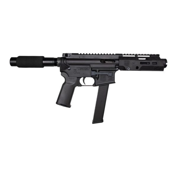 DIAMONDBACK 9MM AR PISTOL, 4" BARREL, W/ 6" M-LOK ANTI ROTATION S RAIL, W/ FOAM TUBE BLACK