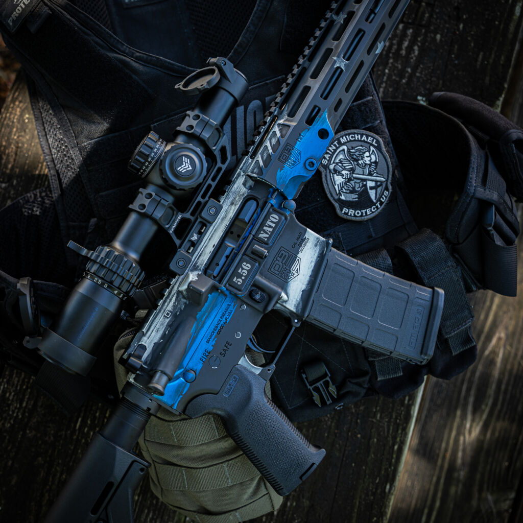 <strong>**SOLD OUT**</strong>  -  Blue Glory - AR15 Upper, Rail, and Lower Cerakote Set - Image 6