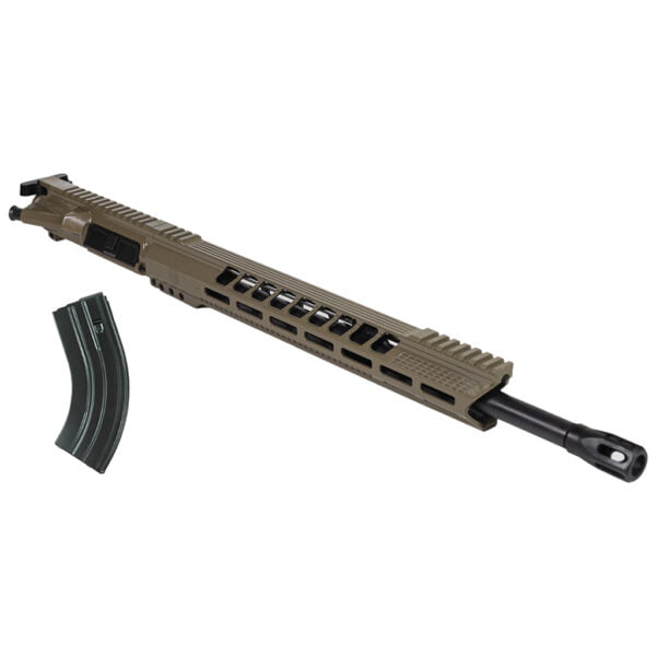 DB15 6.5 GRENDEL BLACK GOLD SERIES 18" UPPER ASSEMBLY W/ 15" M-LOK V RAIL, FLAT DARK EARTH WITH BCG & CHGH
