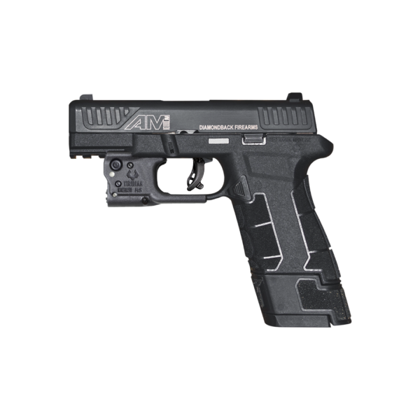DBAM29 9x19mm, Viridian Laser, Duo-Tone Slide, Black