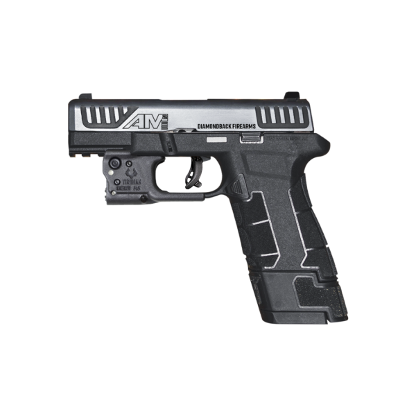 DBAM29 9x19mm, Viridian Laser, Duo-Tone Slide, Black
