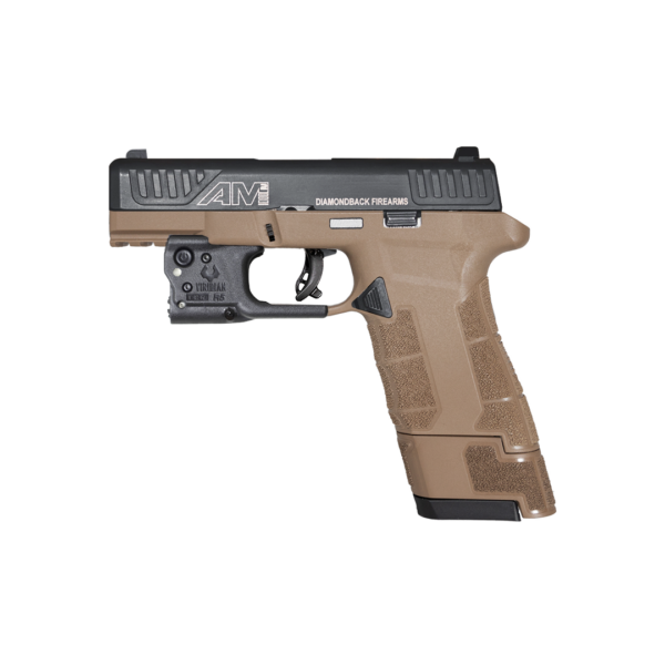 DBAM29 9x19mm, Viridian Laser, Duo-Tone Slide, FDE