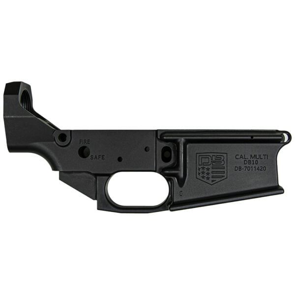 DB10 .308 STRIPPED CARBON SERIES RIFLE LOWER W/ ATTACHMENT PINS, BLACK, NO MAGAZINE. MUST PROVIDE A VALID FFL.