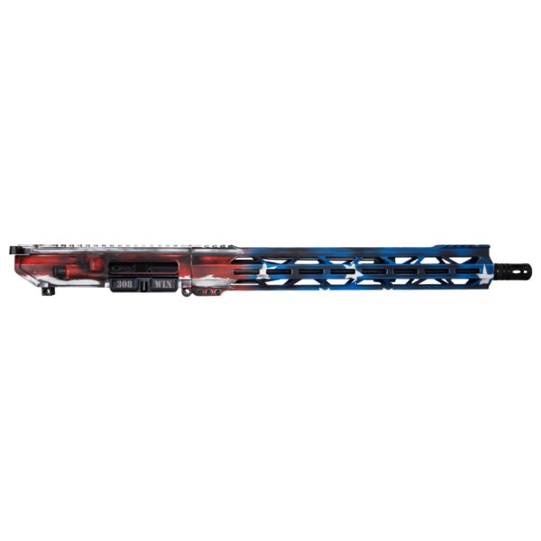 DB10 .308 16", Mid-Length, Upper Assembly, with 15" CCML Rail, Red White, and Blue W/ BCG & CH