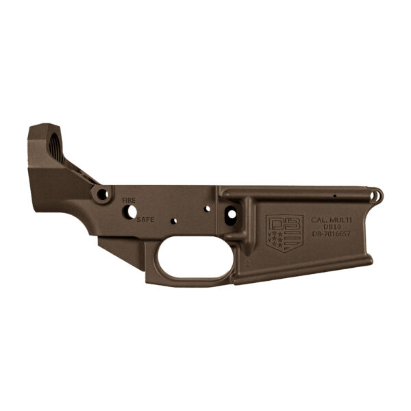 DB10 .308 STRIPPED CARBON SERIES RIFLE LOWER W/ ATTACHMENT PINS, MIDNIGHT BRONZE, NO MAGAZINE. MUST PROVIDE A VALID FFL.