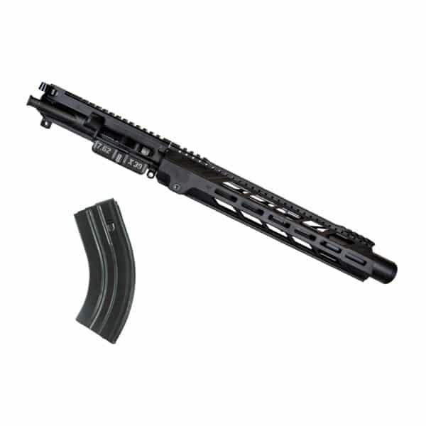 DB15 7.62 X 39MM DIAMOND SERIES 10" UPPER ASSEMBLY W/ 13" M-LOK ANTI ROTATION S RAIL 5" FLASH CAN, BLACK WITH BCG & CHGH