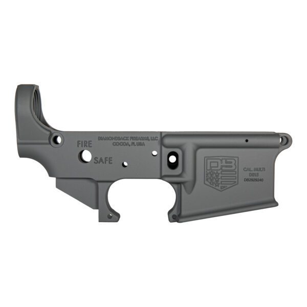 DB15 223/556/300BO STRIPPED CARBON SERIES RIFLE LOWER, DARK GRAY, NO MAGAZINE.......MUST PROVIDE A VALID FFL
