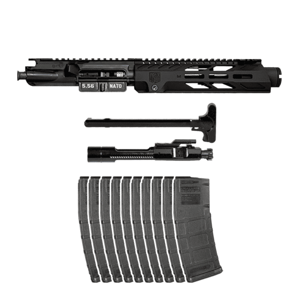 DB15 5.56 NATO DIAMOND SERIES 7" UPPER ASSEMBLY W/ 9" M-LOK ANTI ROTATION S RAIL 3" FLASH CAN, BLACK