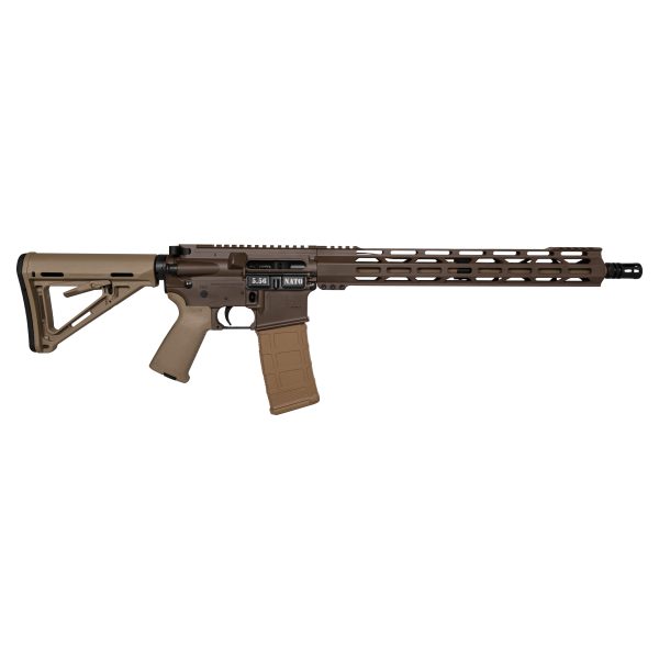 DB15, 16" Extended Line w/ 15" M-LOK Rail, 5.56 NATO, Brown Cerakote w/FDE Furniture