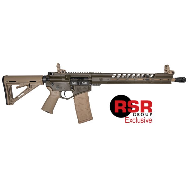 DB15, 16" Black Gold Series, w/ 15" M-LOK V Rail w/ Anti-Slip Texture Pads, 5.56 NATO, w/ MagPul MBUS Sights, ODG