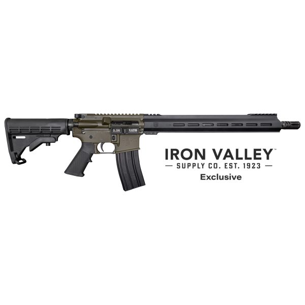 Iron Valley Exclusive, DB15, 16" Carbon Series w/ 15” M-LOK RAIL, 5.56 NATO, Duo-Tone Black / OD Green