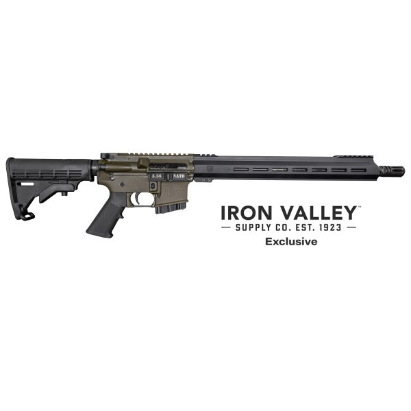 Iron Valley Exclusive, CO Compliant, DB15, 16" Carbon Series w/ 15” M-LOK RAIL, 5.56 NATO, Duo-Tone Black / OD Green