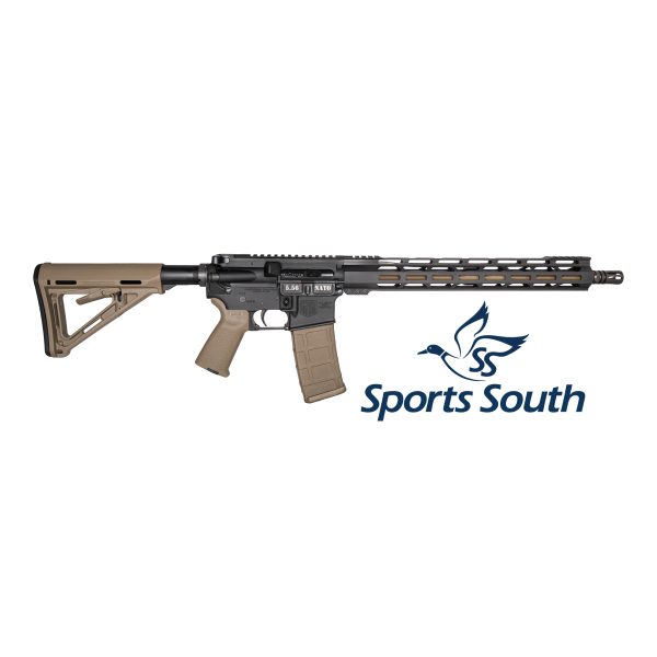 Sports South Exclusive, DB15, 16" Carbon Series w/ 15” M-LOK Rail, 5.56 NATO, Black w/ FDE Barrell