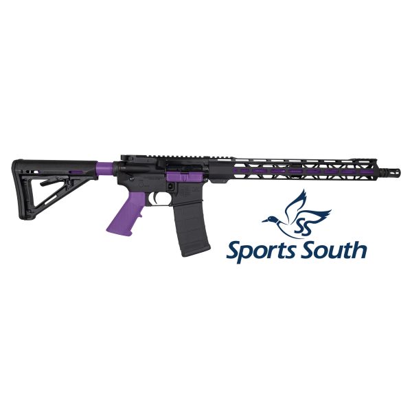 Sports South Exclusive, DB15, 16" Carbon Series w/ 15” M-LOK Rail, 5.56 NATO, Black w/ Purple Barrell