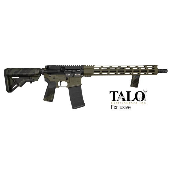 TALO EXCLUSIVE, DB15, 16" Carbon Series w/ 15” M-LOK Rail, 5.56 NATO, Duo-Tone Black / OD Green