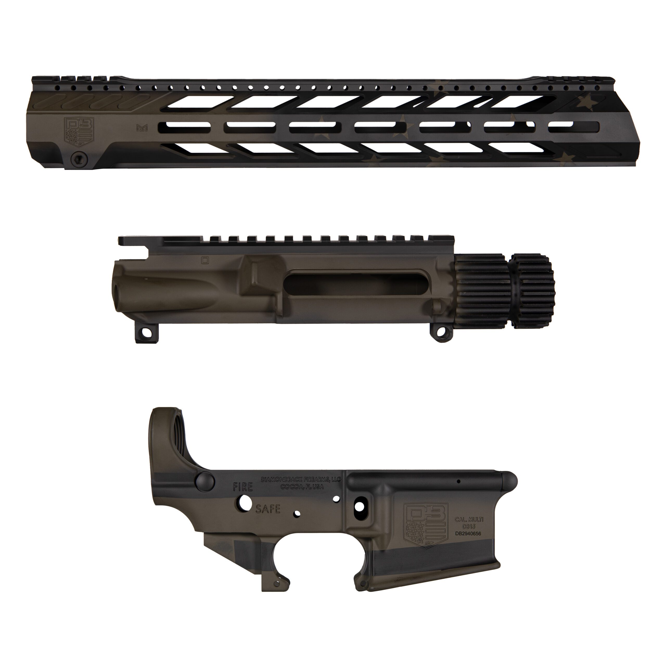 <strong>**SOLD OUT**</strong>  -  OD Green Flag AR15 Upper, Rail, and Lower Cerakote Set
