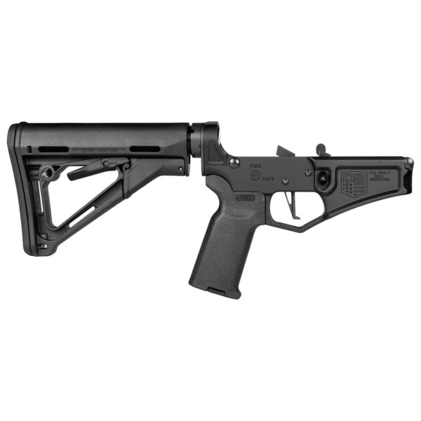 DB15 223/556/300BO COMPLETE ASSEMBLED DIAMOND RIFLE LOWER, BLACK, MAGPUL FURNITURE, CMC TRIGGER