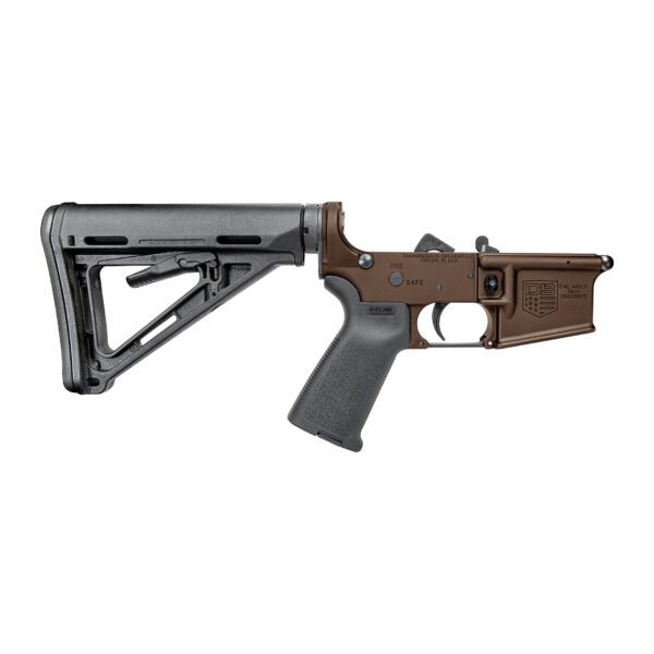 DB15 223/556/300BO COMPLETE ASSEMBLED RIFLE LOWER, MIDNIGHT BRONZE, MAGPUL FURNITURE, NO MAGAZINE - MUST PROVIDE A VALID FFL