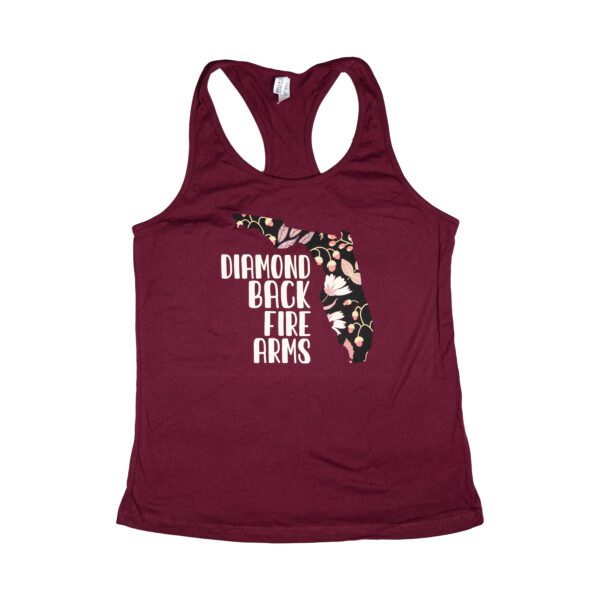 DB Floral Tank Top - Burgundy