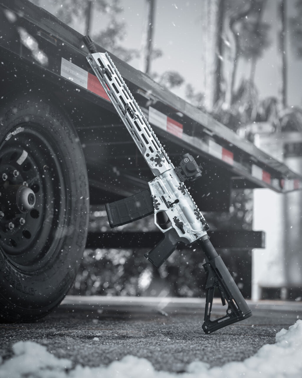Snow Storm - AR15 Upper, Rail, and Lower Cerakote Set - Image 7